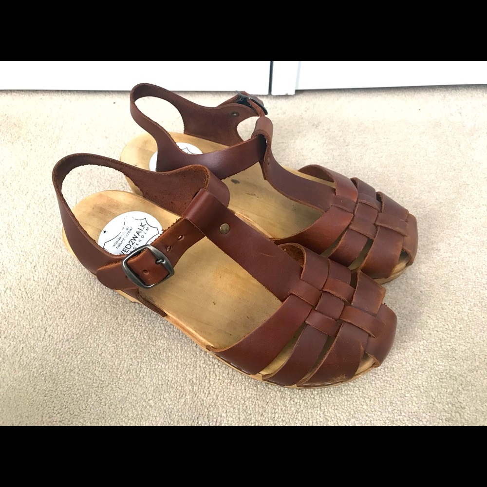 Wood Clogs sz 40 / 9 like Hasbeens, Lotta, Bryr